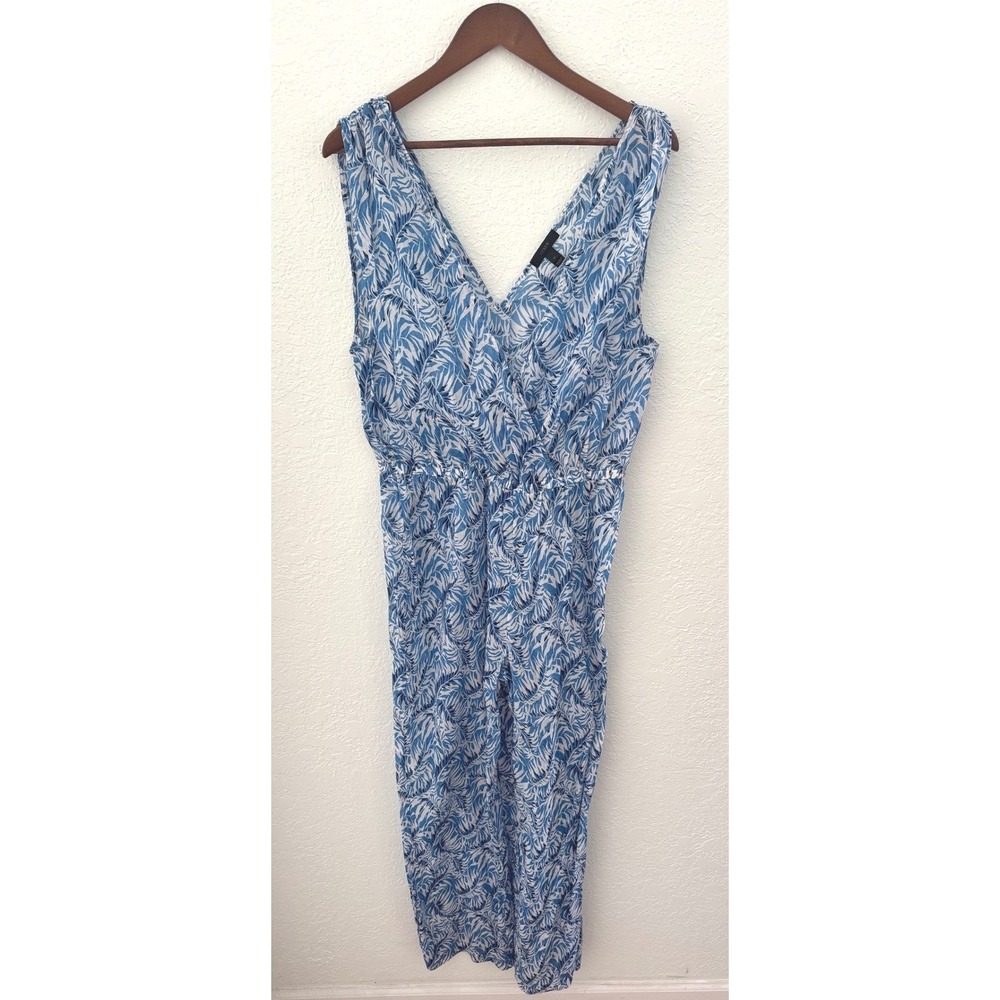 J. Crew Marine Fern Jumpsuit Swim Coverup Women's Size Small Vacation Resortwear